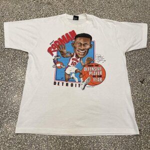 Detroit Pistons 1990 Dennis Rodman Defensive Player Of The Year shirt retro